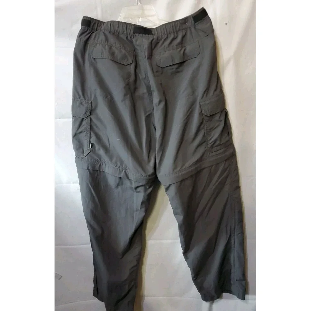 Rei Co-op Pants Mens L Green Cargo Pockets Convertible Hiking 32Wx29L Zip Off